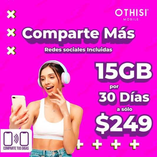 Comparte Más 15GB 30D