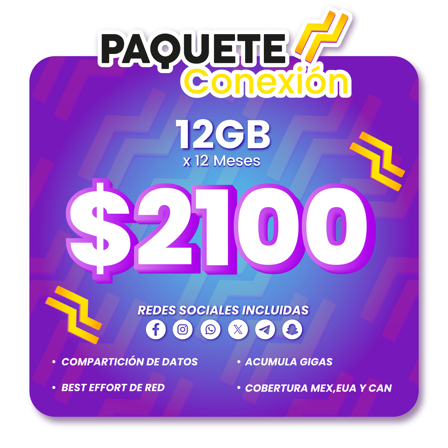 Paquete Conexión 12GB 12M