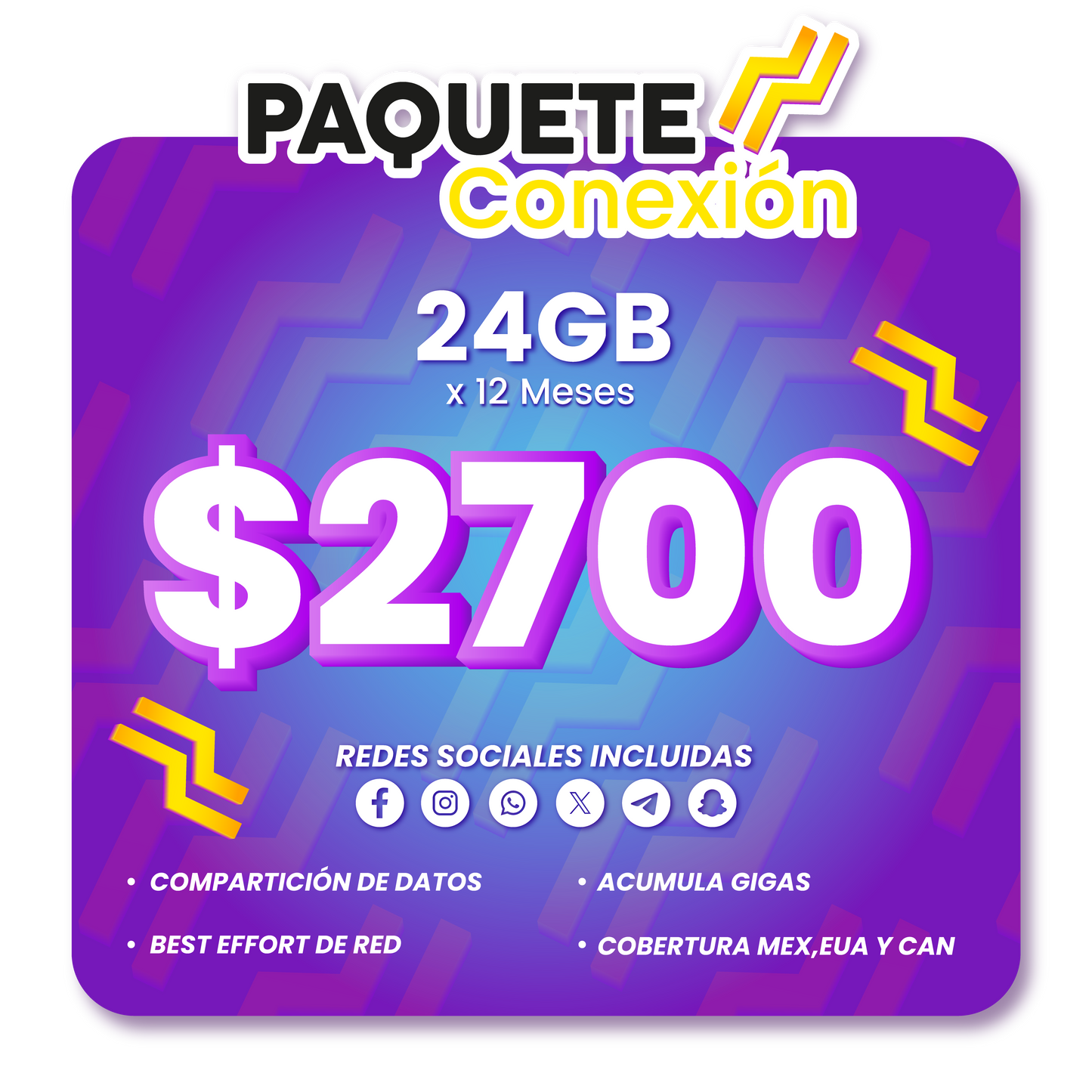 Paquete Conexión 24GB 12M